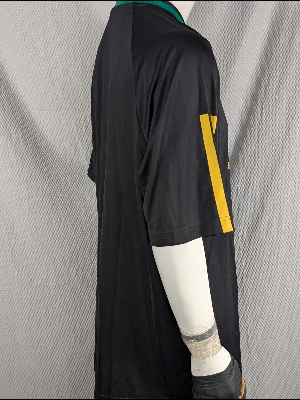 adidas Black Jersey Tee with Yellow & Green Logo - Picture 3 of 12